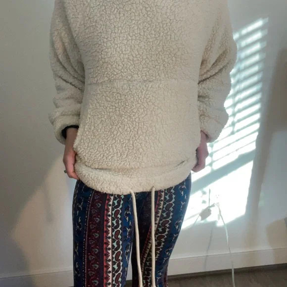 Cozy Cream Sherpa Hoodie - Picture 3 of 4